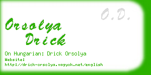 orsolya drick business card